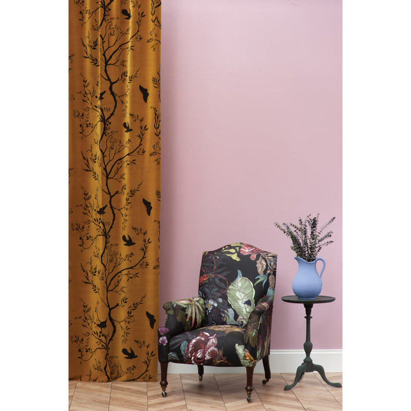 Birdbranch Stripe Velvet Fabric Wallpaper by Timorous Beasties-6