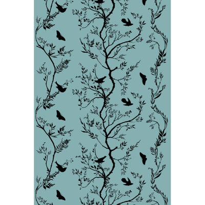 Birdbranch Stripe Velvet Fabric Wallpaper by Timorous Beasties