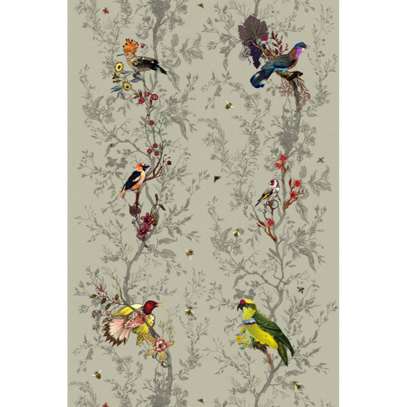 Birds N Bees Fabric Wallpaper by Timorous Beasties