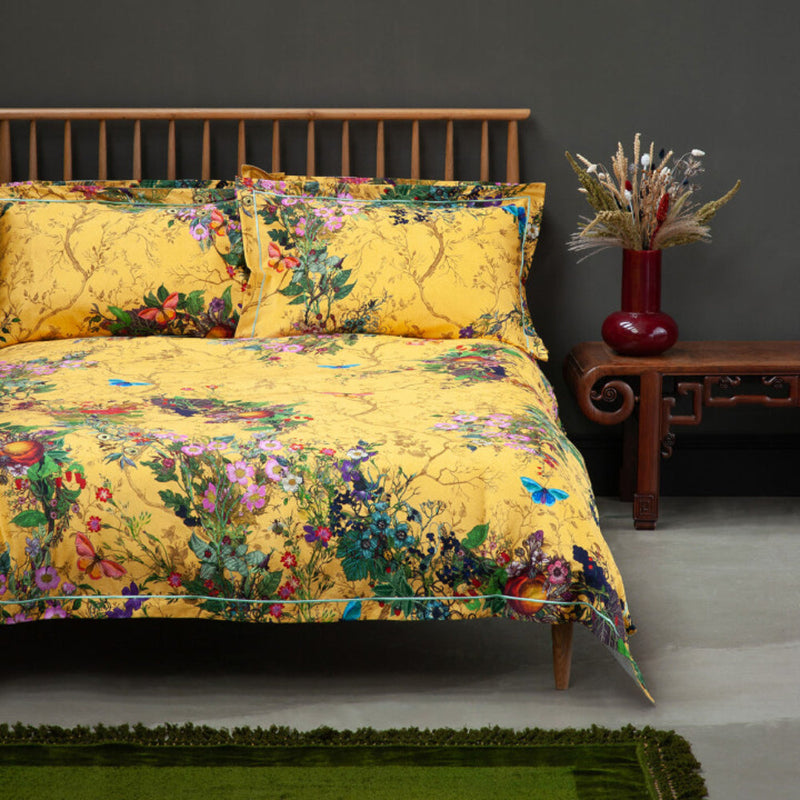 Bloomsbury Garden Cadmium Duvet Set by Timorous Beasties