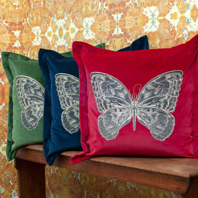 Butterfly Velvet Cushion by Timorous Beasties-9