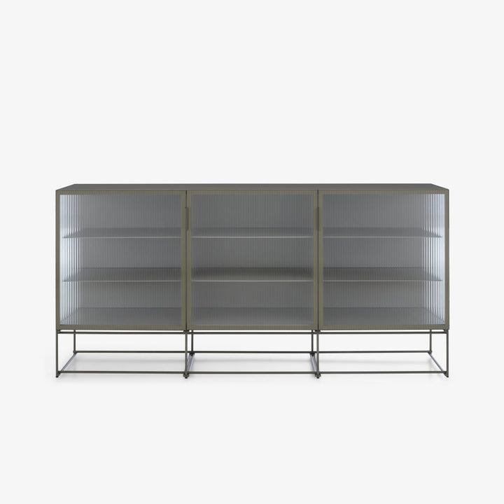 Canaletto Display Cabinet 3-Door Sideboard Clear Glass Front K 6 by Ligne Roset