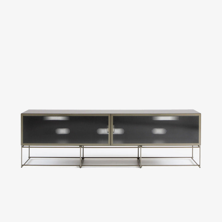 Canaletto Display Cabinet Chest with 2 Flap Doors Clear Glass Front K 5 by Ligne Roset