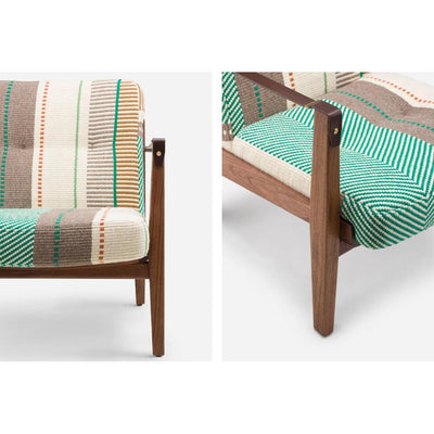 Capo Lounge Armchair With Manta Espinhada Verde Upholstery by De La Espada 7
