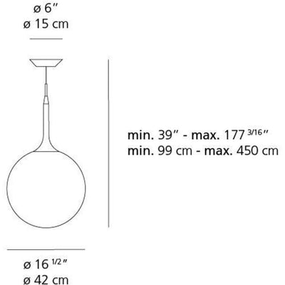 Castore Suspension Lamp with Extension by Artemide 5