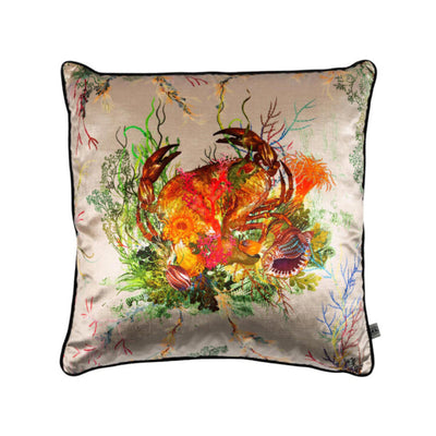 Crab Velvet Cushion by Timorous Beasties