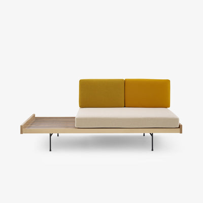 Daybed Bed Sofa Black Lacquered Steel Feet Complete Item by Ligne Roset