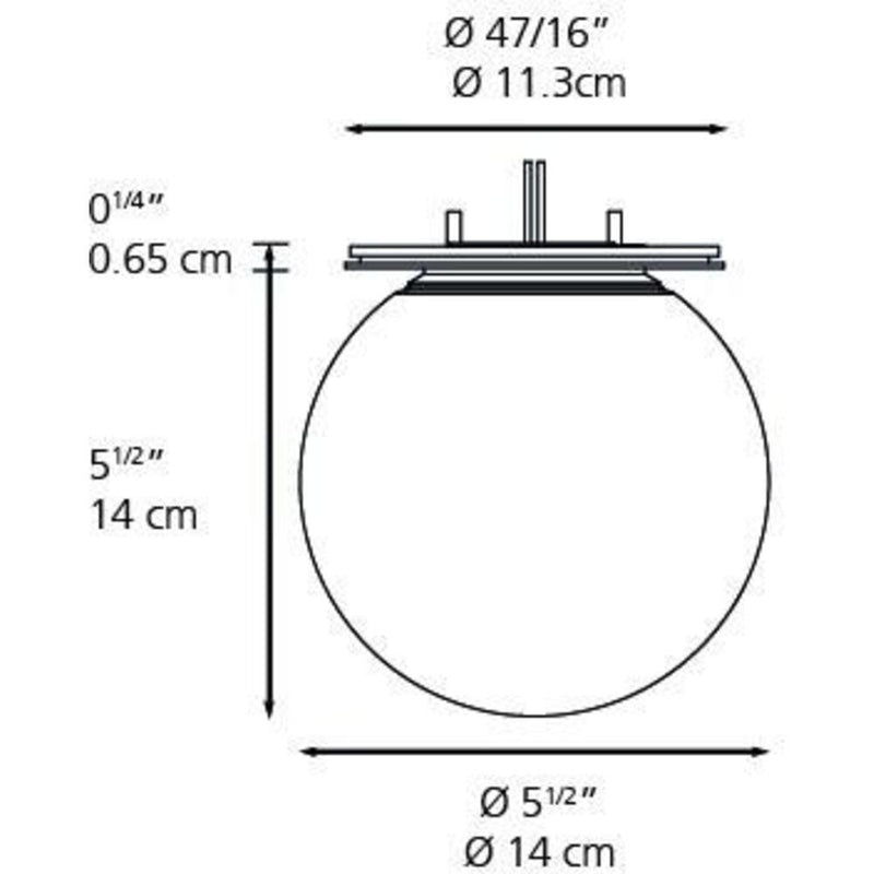 Dioscuri 14 Wall/Ceil Max 4W E12 White 120V Ul by Artemide 1