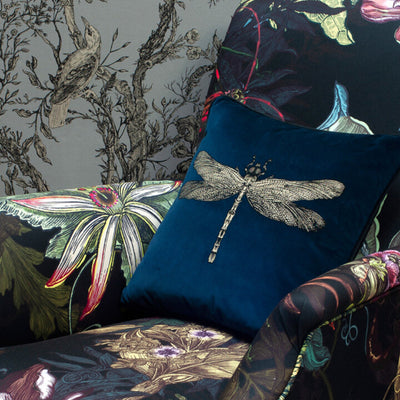 Dragonfly Velvet Cushion by Timorous Beasties-8