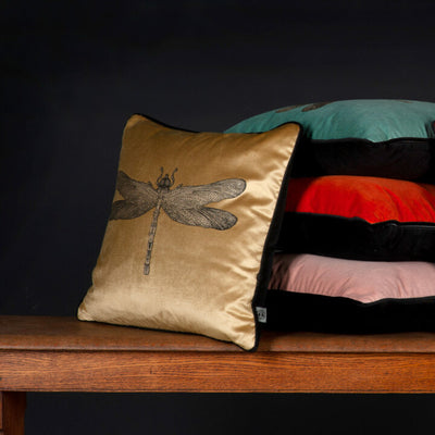 Dragonfly Velvet Cushion by Timorous Beasties-5