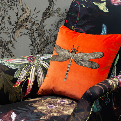 Dragonfly Velvet Cushion by Timorous Beasties-6