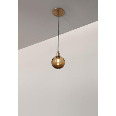 Drape 6" ellipsoid glass Pendant by SkLO 4