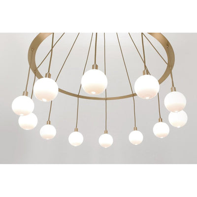 Drape Circle 12 ellipsoid glass 6" Chandelier by SkLO 1