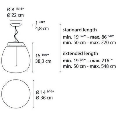 Empatia Suspension Lamp with Extension by Artemide 3