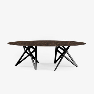 Ennea Oval Dining Table Base In Black Stained Ash by Ligne Roset - Additional Image - 2