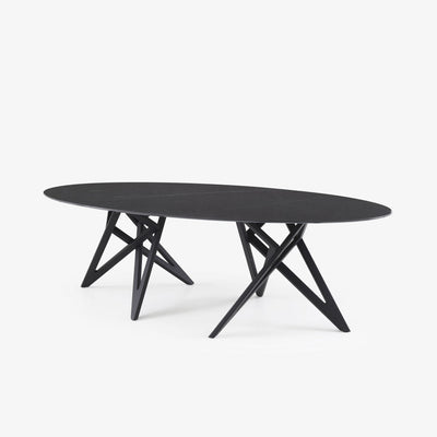 Ennea Oval Dining Table Base In Black Stained Ash by Ligne Roset - Additional Image - 4