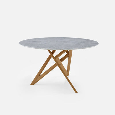 Ennea Round Dining Table Legs In Natural Oak by Ligne Roset - Additional Image - 2