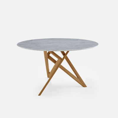 Ennea Round Dining Table Legs In Natural Oak by Ligne Roset