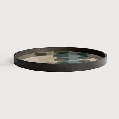 Ethnicraft Layered Dots glass tray - Round 1