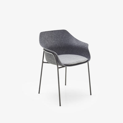 Ettoriano Carver Chair Anthracite Metal Base by Ligne Roset - Additional Image - 1