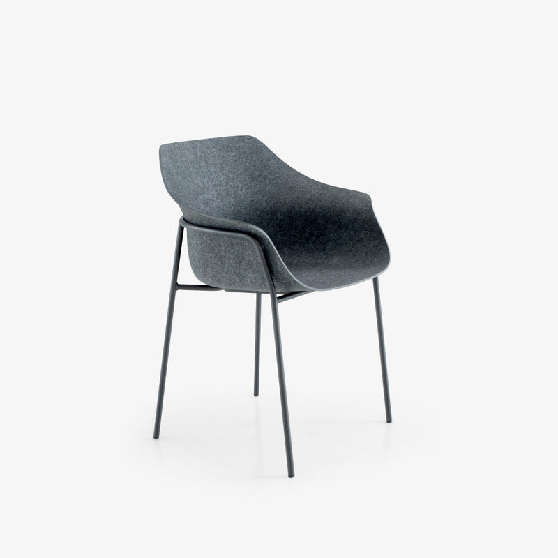 Ettoriano Carver Chair Anthracite Metal Base by Ligne Roset - Additional Image - 3