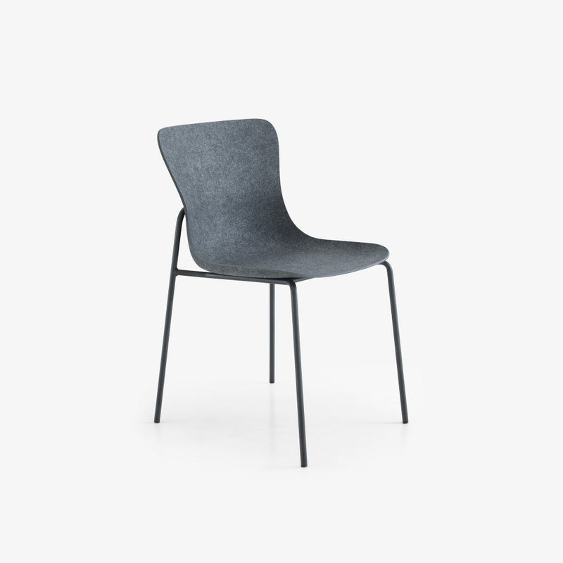 Ettoriano Chair Anthracite Metal Base by Ligne Roset - Additional Image - 1