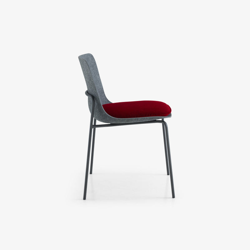 Ettoriano Chair Anthracite Metal Base by Ligne Roset - Additional Image - 3