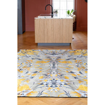 Ex Libris Mustard Art Rug by Timorous Beasties-3