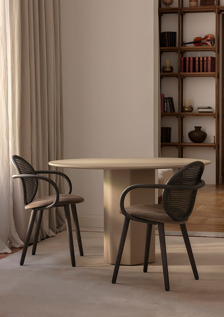 Loop Dining Armchair With Solid Wood Legs by Expormim