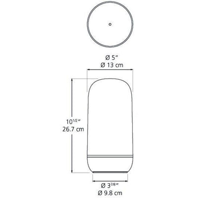 Gople Portable Table LED 2.4W LED 27K 80CRI White 120V Cetlus by Artemide 1