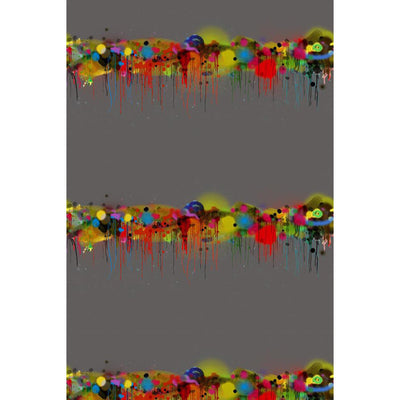 Graffiti Horizon Velvet Fabric Wallpaper by Timorous Beasties