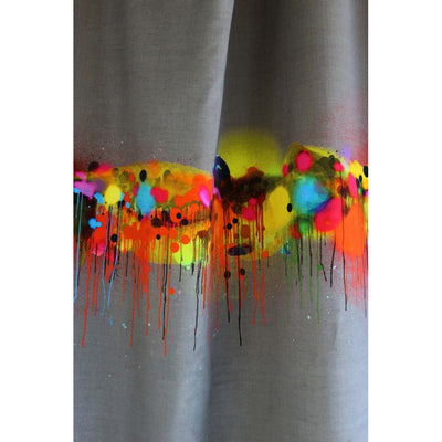 Graffiti Horizon Velvet Fabric Wallpaper by Timorous Beasties-5