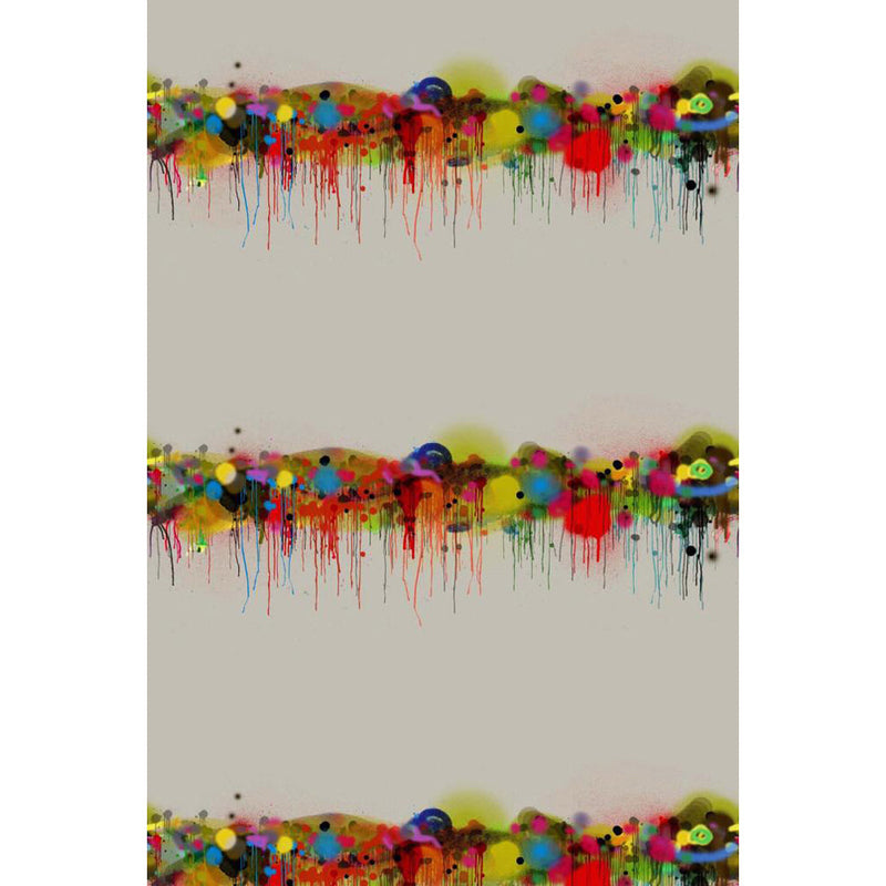 Graffiti Horizon Velvet Fabric Wallpaper by Timorous Beasties