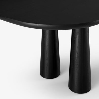 Hashira Dining Table In Black Stained Ash by Ligne Roset - Additional Image - 10