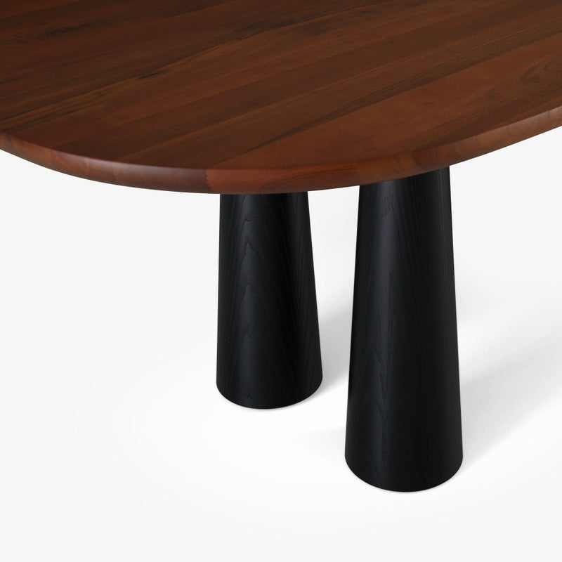 Hashira Dining Table In Black Stained Ash by Ligne Roset - Additional Image - 12