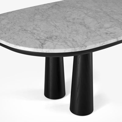 Hashira Dining Table In Black Stained Ash by Ligne Roset - Additional Image - 14