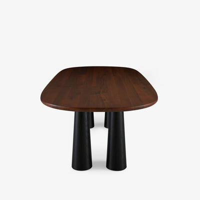 Hashira Dining Table In Black Stained Ash by Ligne Roset - Additional Image - 4