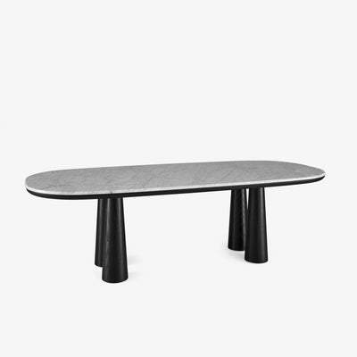 Hashira Dining Table In Black Stained Ash by Ligne Roset - Additional Image - 8
