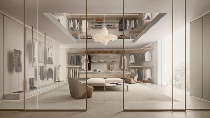 Hedon Walk-In Closet System by Rimadesio
