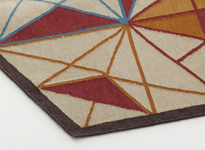 Hexa Rectangular Kilim Rug by GAN