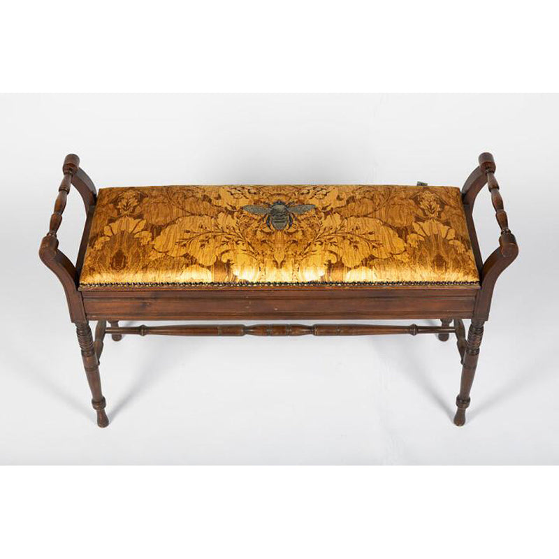 Honey Bee Damask Stool With Handles by Timorous Beasties-2