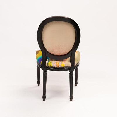 Honey Bee Graffiti Drip Round Dining Chair by Timorous Beasties-1