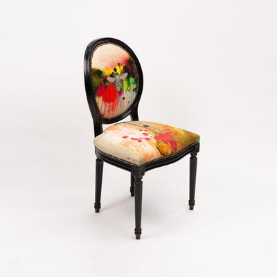 Honey Bee Graffiti Drip Round Dining Chair by Timorous Beasties-2