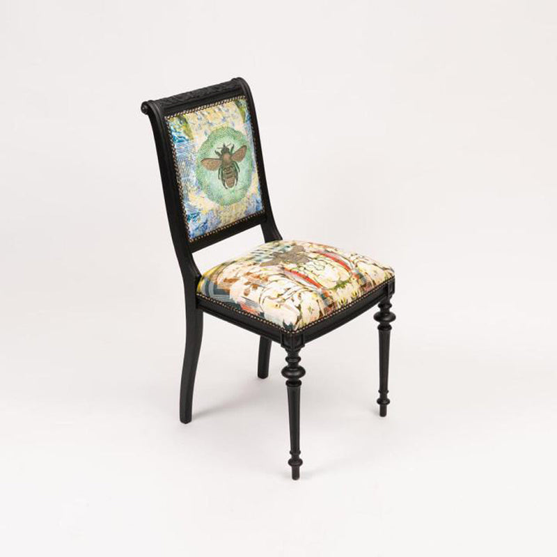 Honey Bee Linear Damask Dining Chair by Timorous Beasties-1