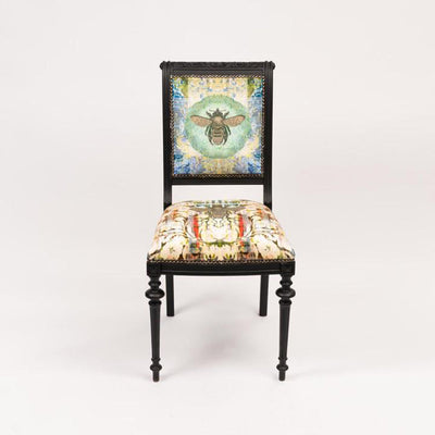 Honey Bee Linear Damask Dining Chair by Timorous Beasties