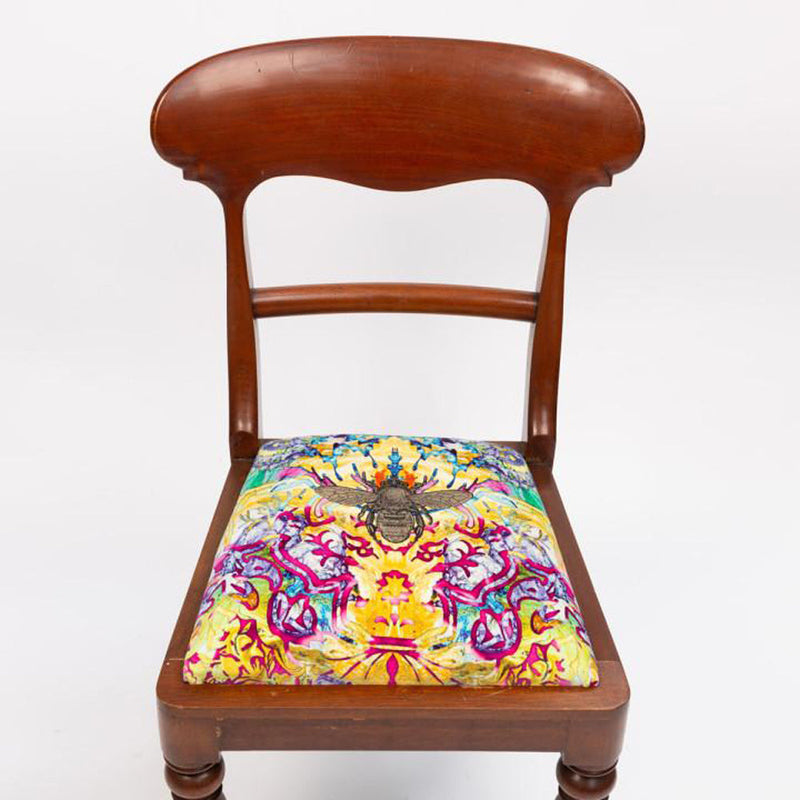 Honey Bee On Custom Damask Dining Chair by Timorous Beasties-3