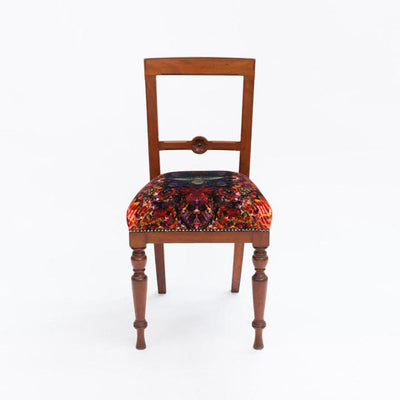 Honey Bee On Multicoloured Damask Dining Chair by Timorous Beasties