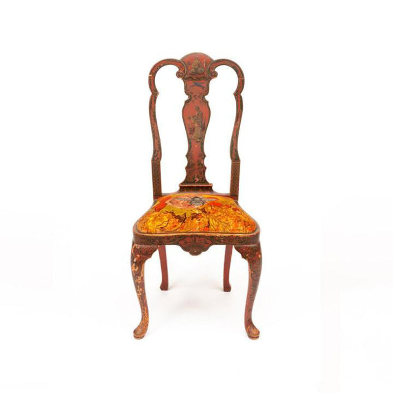 Honey Bee On Orange Dining Chair by Timorous Beasties