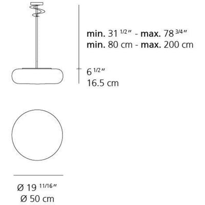 Itka 50 Suspension 3X23W E26 White by Artemide 1