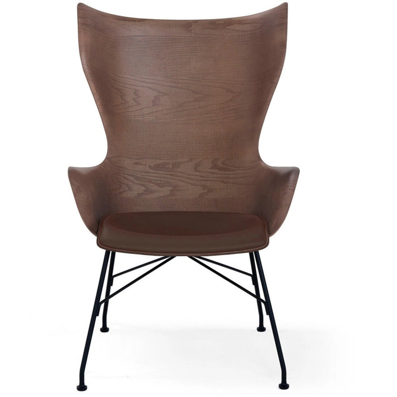 K/Wood Slatted Ash/Leather Seat Lounge Chair by Kartell - Additional Image - 2